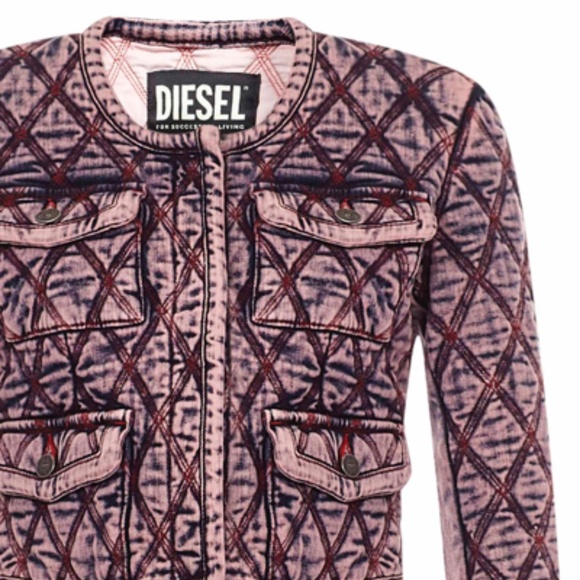 DIESEL PINK QUILTED JACKET Size S - Picture 3 of 7